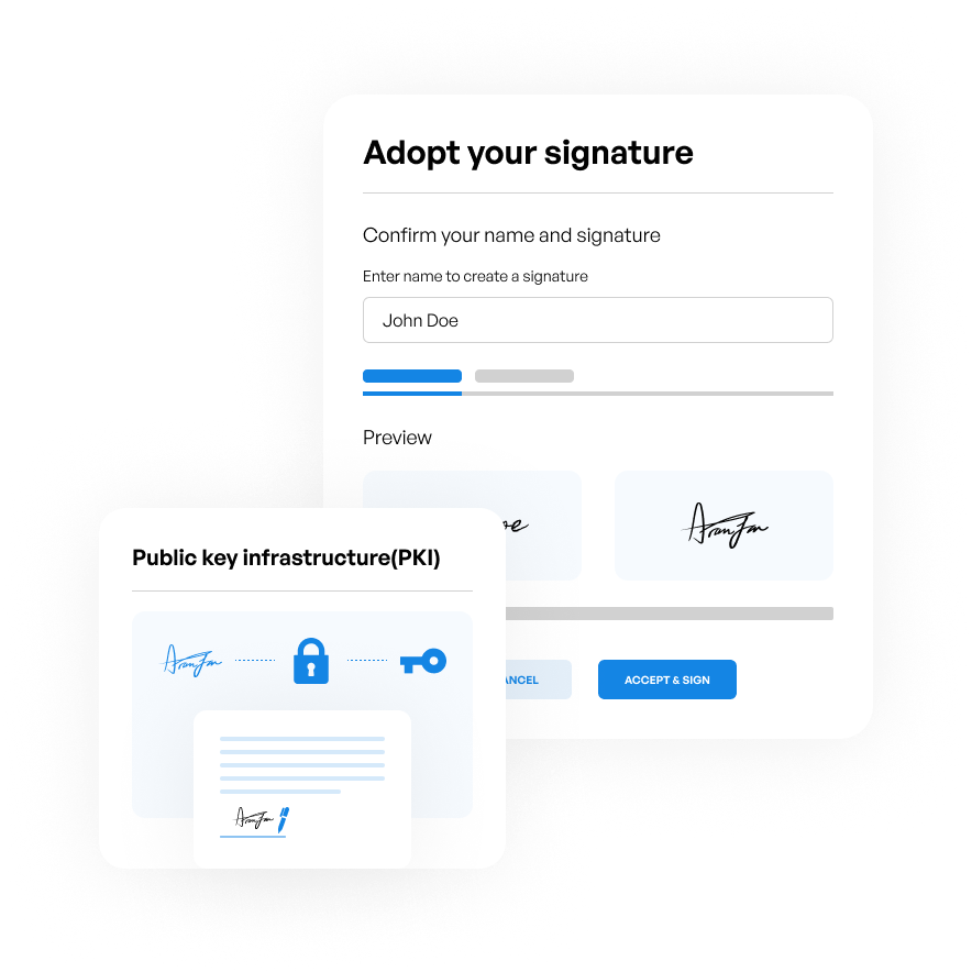 Advanced security features of digital signatures